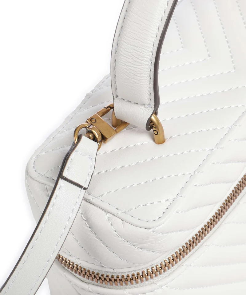 Pinko Vanity Mini Bolso de mano bianco nembo/antique gold