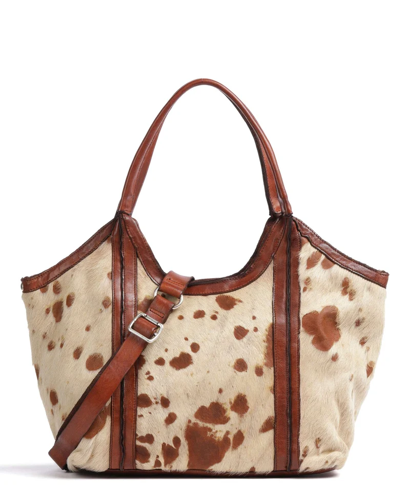 Campomaggi Bolsa shopping bianco/beige/cognac