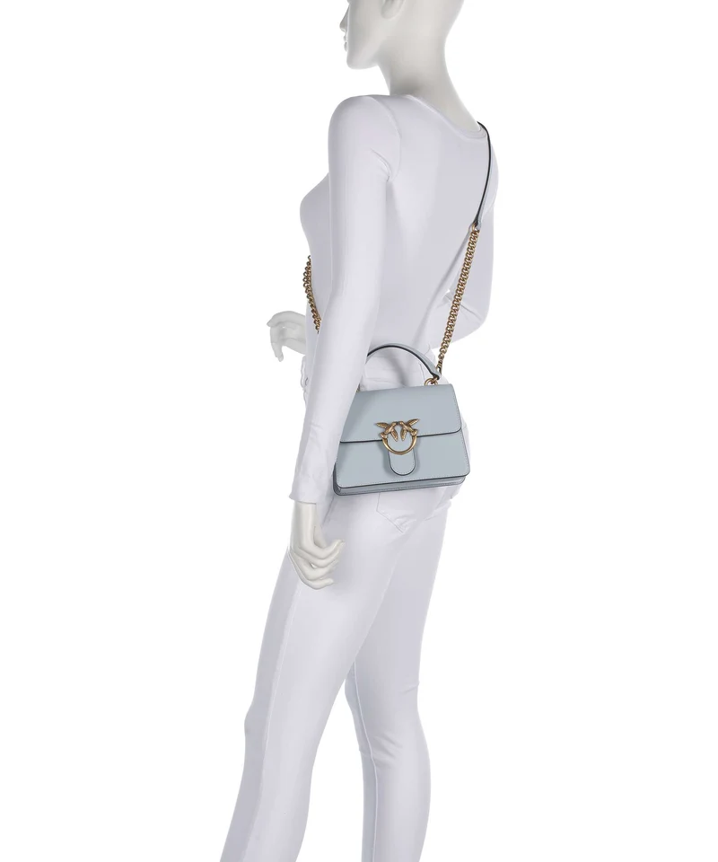 Pinko Love One Mini Bolso de mano azzurro celeste/antique gold