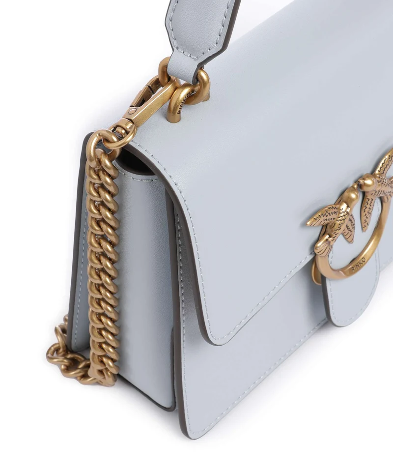 Pinko Love One Mini Bolso de mano azzurro celeste/antique gold