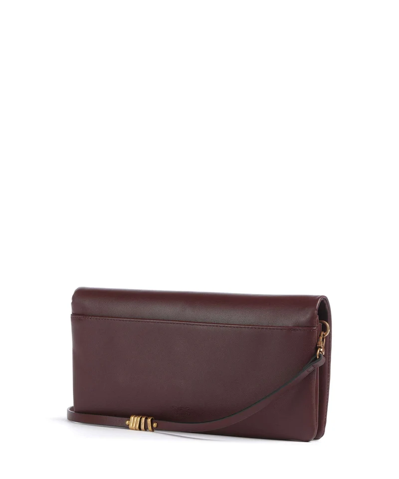 Pinko Click Soft Classic Bandolera burgundy wine/antique gold