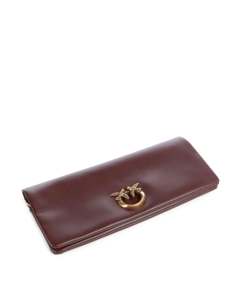 Pinko Click Soft Classic Bandolera burgundy wine/antique gold