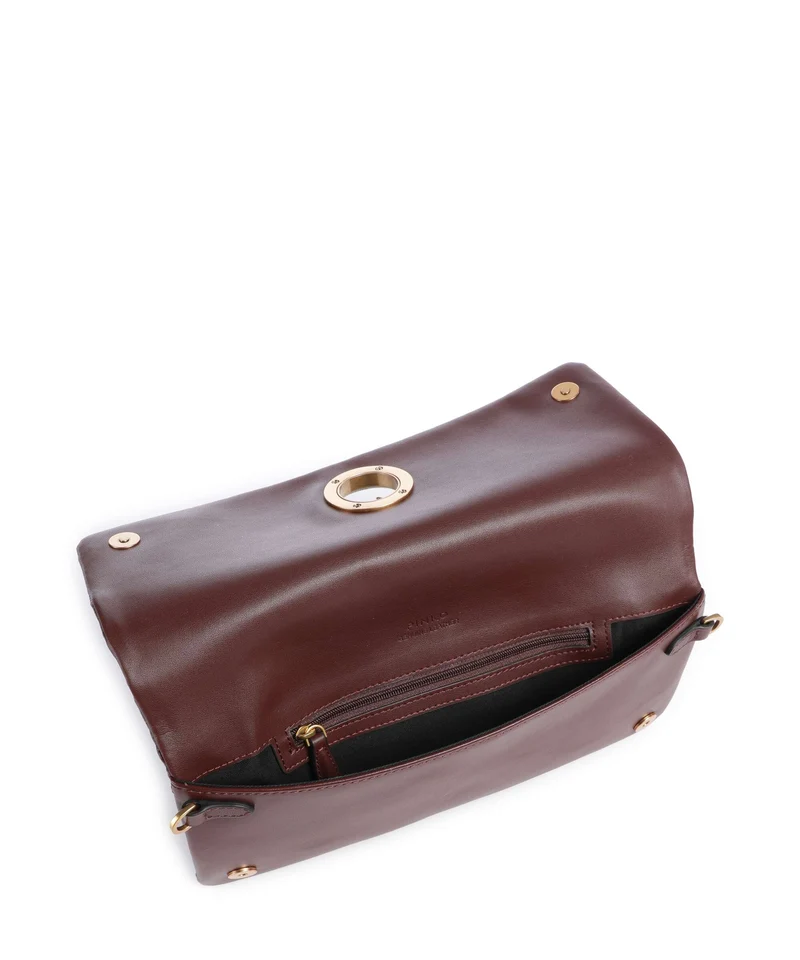 Pinko Click Soft Classic Bandolera burgundy wine/antique gold