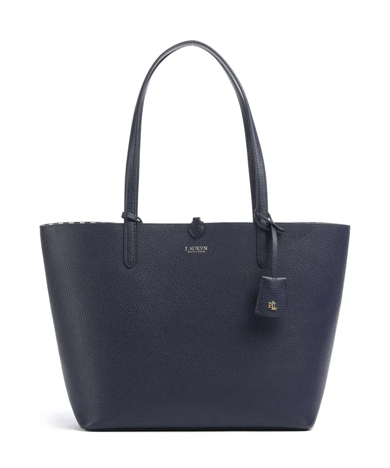 Lauren Ralph Lauren Medium Bolsa shopping refined navy/skinny stripe