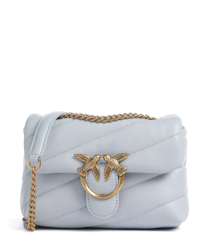 Pinko Love Puff Baby Bolso de hombro azzurro celeste/antique gold