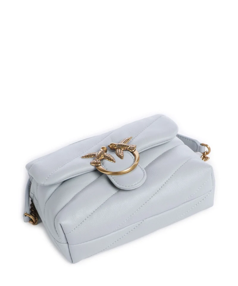 Pinko Love Puff Baby Bolso de hombro azzurro celeste/antique gold