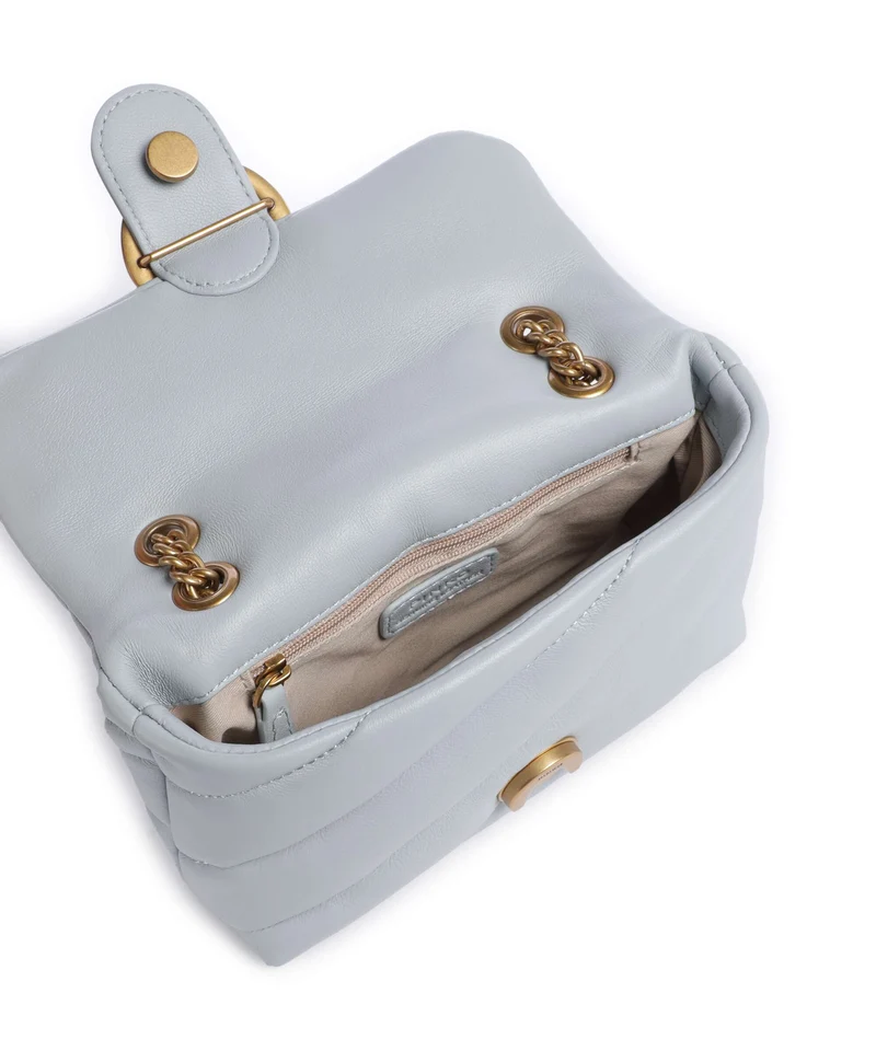 Pinko Love Puff Baby Bolso de hombro azzurro celeste/antique gold