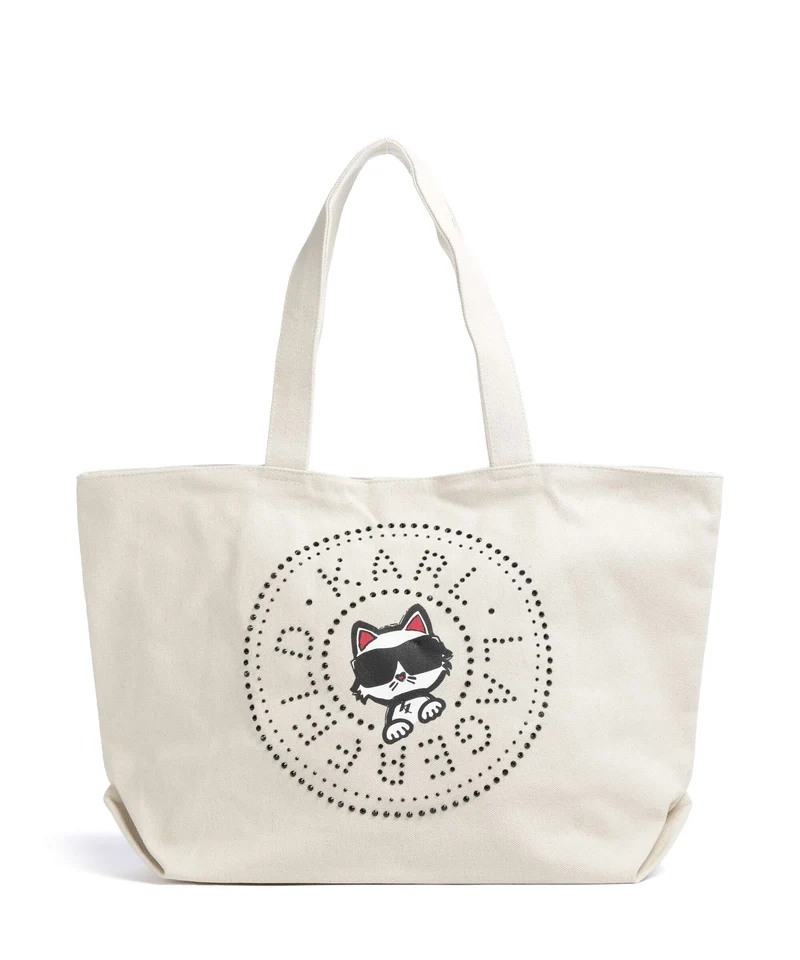 Karl Lagerfeld Ikon Circle Choupette Bolsa shopping off white