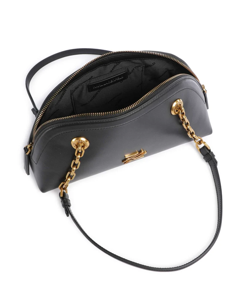 Karl Lagerfeld K/Autograph Bowling Small Bolso de hombro black/gold