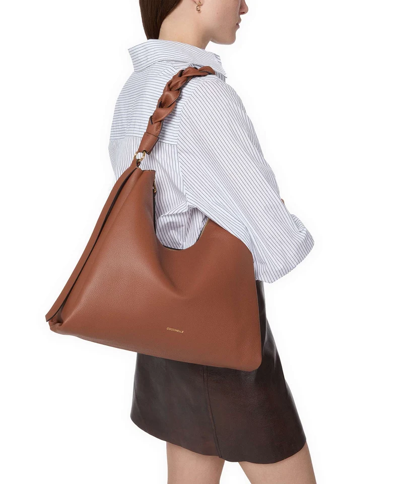 Coccinelle Boheme Grana Double Bolso de hobo cognac/noir