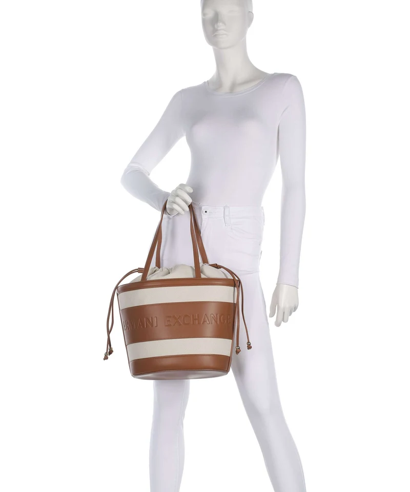 Armani Exchange Marisol Bucket bolso de mano natural/saline clay