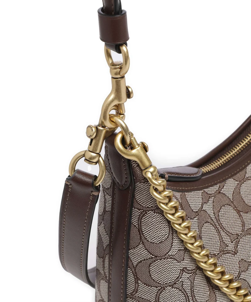 Coach Juliet Signature Jacquard 25 Bolso de hombro oak maple