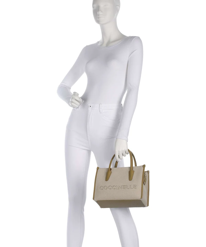Coccinelle Myrtha Canvas Bolso de mano natural/seagrass