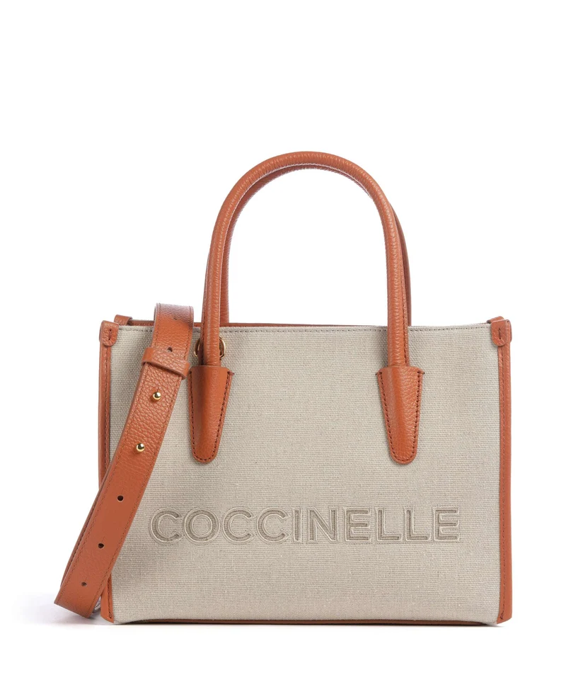 Coccinelle Myrtha Canvas Bolso de mano natural/crab