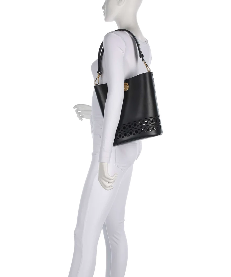 Coccinelle Nikla Monogram Sangallo Bucket bolso de mano noir