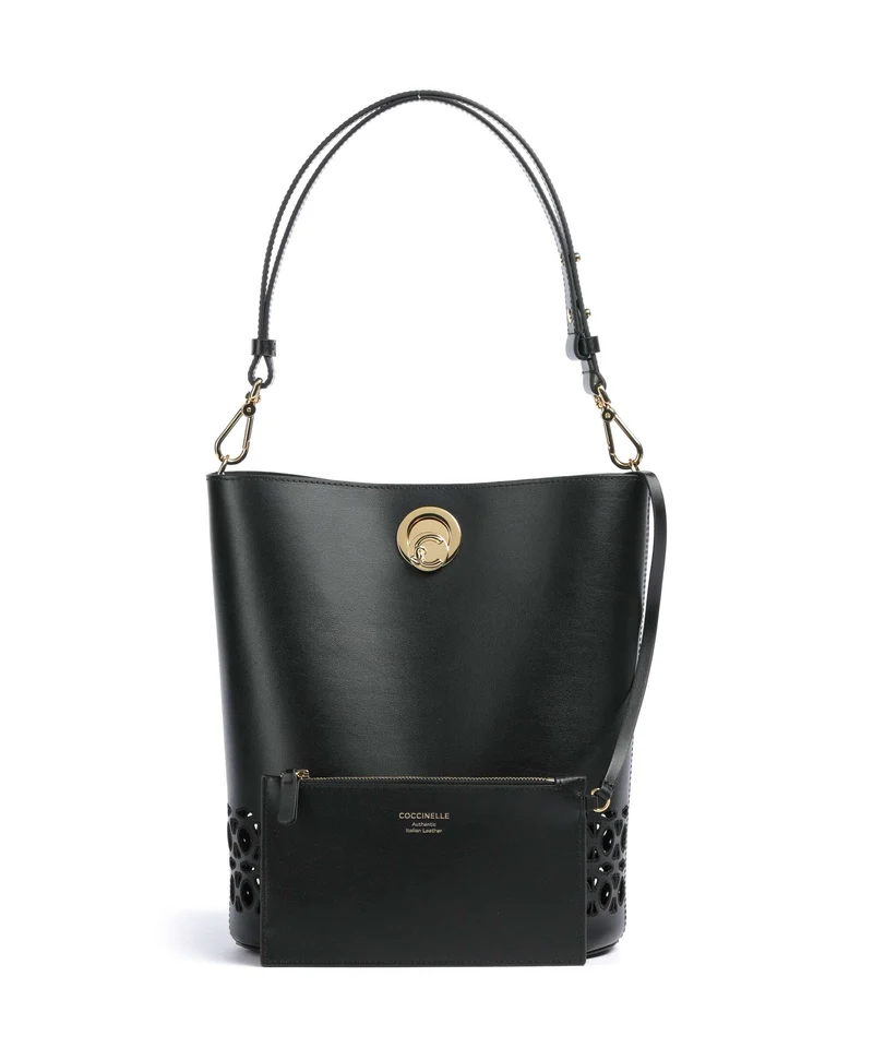 Coccinelle Nikla Monogram Sangallo Bucket bolso de mano noir
