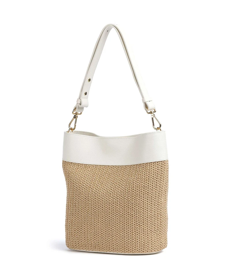 Coccinelle Nikla Bucket bolso de mano natural/pearl