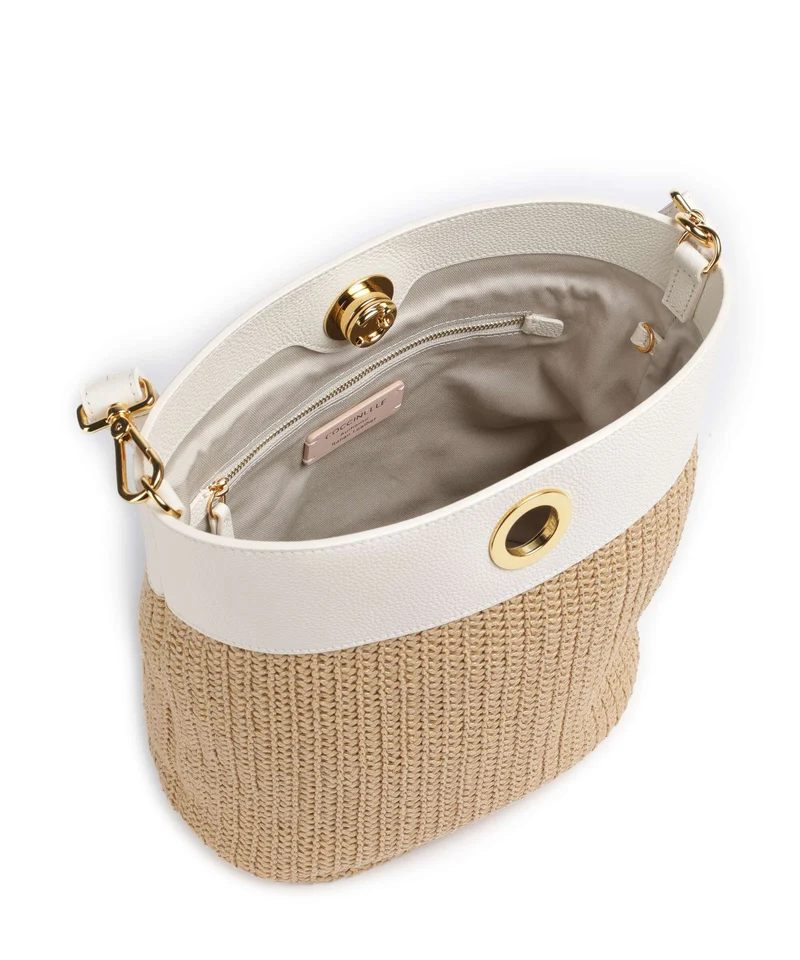 Coccinelle Nikla Bucket bolso de mano natural/pearl