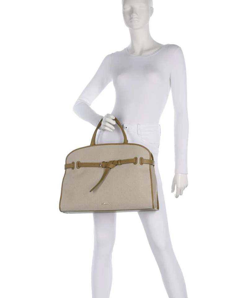 Coccinelle Sabine Canvas Bolso de mano natural/seagrass