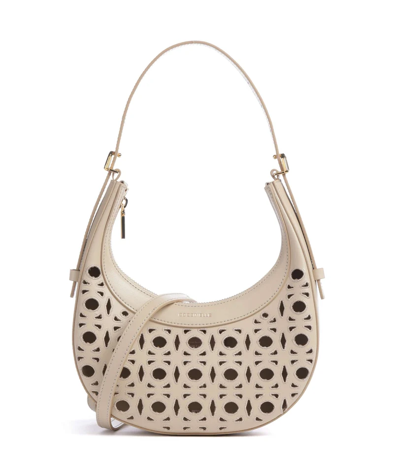 Coccinelle Whisper Monogram Sangallo Bolso de hombro sandshell