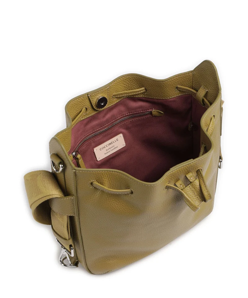 Coccinelle Gretel Ribbon Bucket bolso de mano seagrass