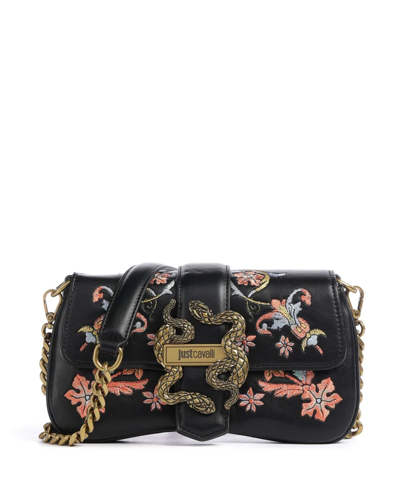 Just Cavalli Iconic Snakes Bandolera black