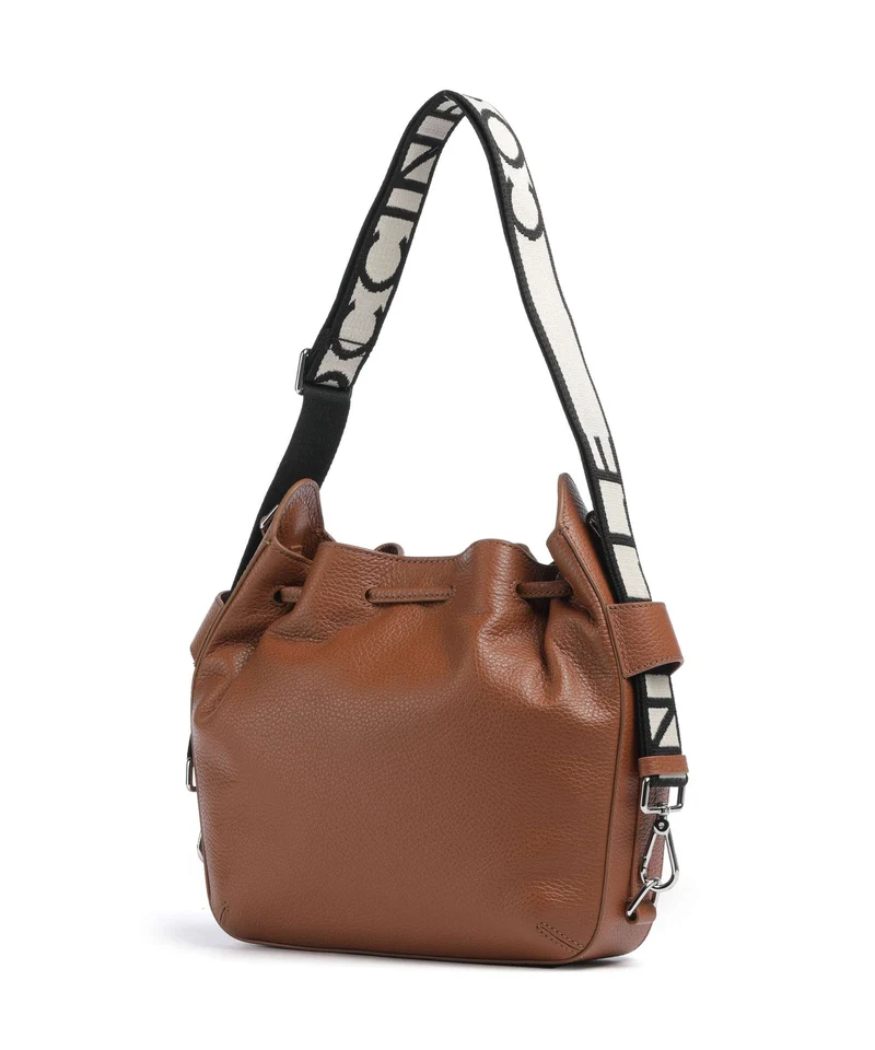 Coccinelle Gretel Ribbon Bucket bolso de mano cognac