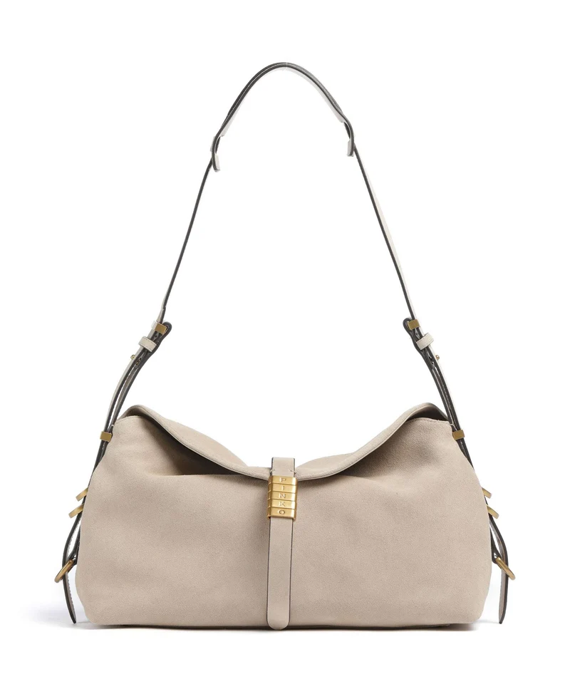 Pinko Saddle Classic Bolso de hobo beige/grigio fumo/antique gold