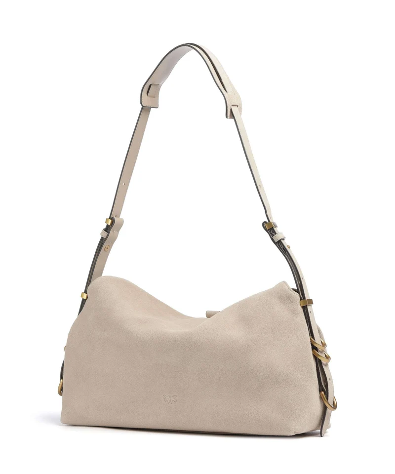 Pinko Saddle Classic Bolso de hobo beige/grigio fumo/antique gold