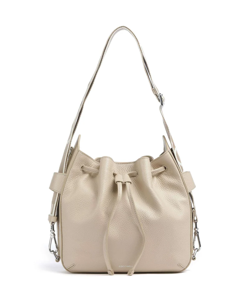 Coccinelle Gretel Ribbon Bucket bolso de mano sandshell