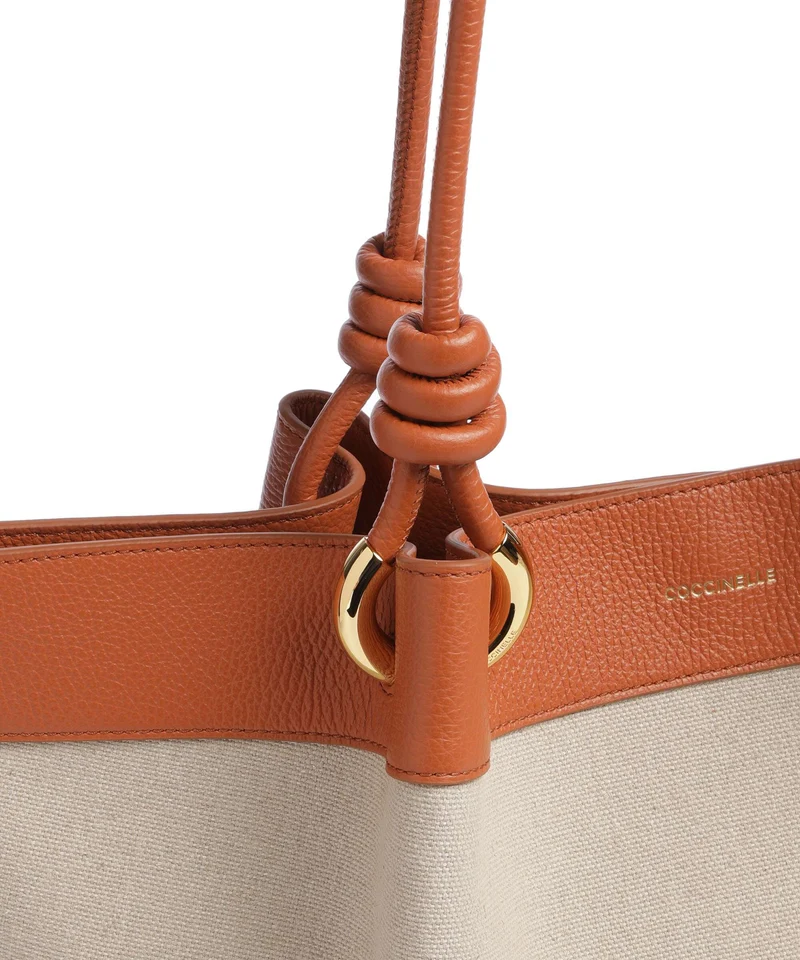 Coccinelle Finn Canvas Bolsa shopping natural/crab