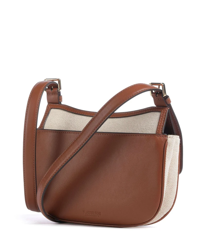 Lauren Ralph Lauren Marcy Medium Bandolera natural/buff canvas/lauren tan