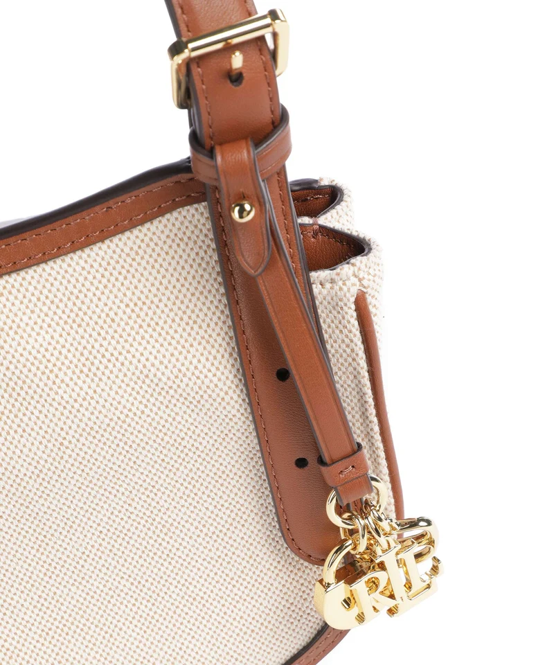 Lauren Ralph Lauren Marcy Medium Bandolera natural/buff canvas/lauren tan