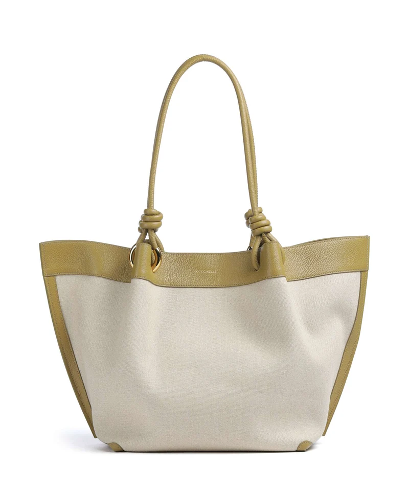 Coccinelle Finn Canvas Bolsa shopping natural/seagrass