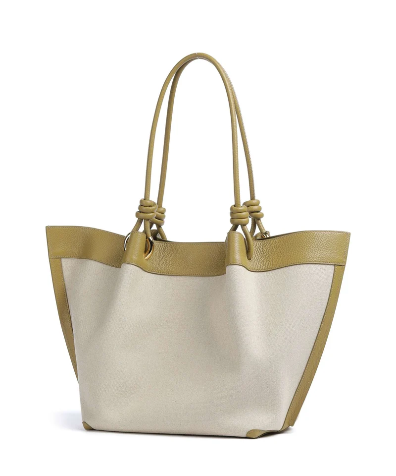 Coccinelle Finn Canvas Bolsa shopping natural/seagrass
