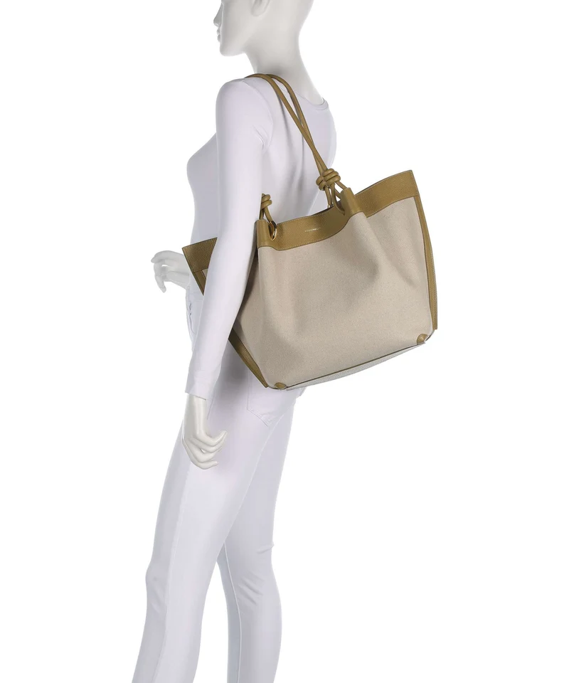Coccinelle Finn Canvas Bolsa shopping natural/seagrass