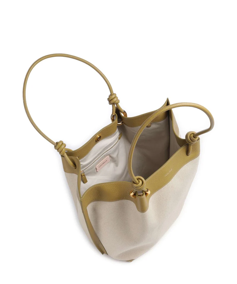 Coccinelle Finn Canvas Bolsa shopping natural/seagrass