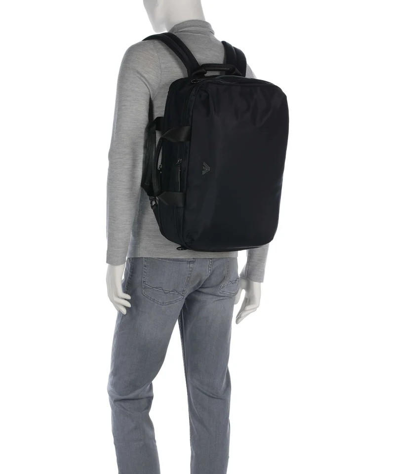 Emporio Armani Recycled Nylon Bolso mochila black beauty