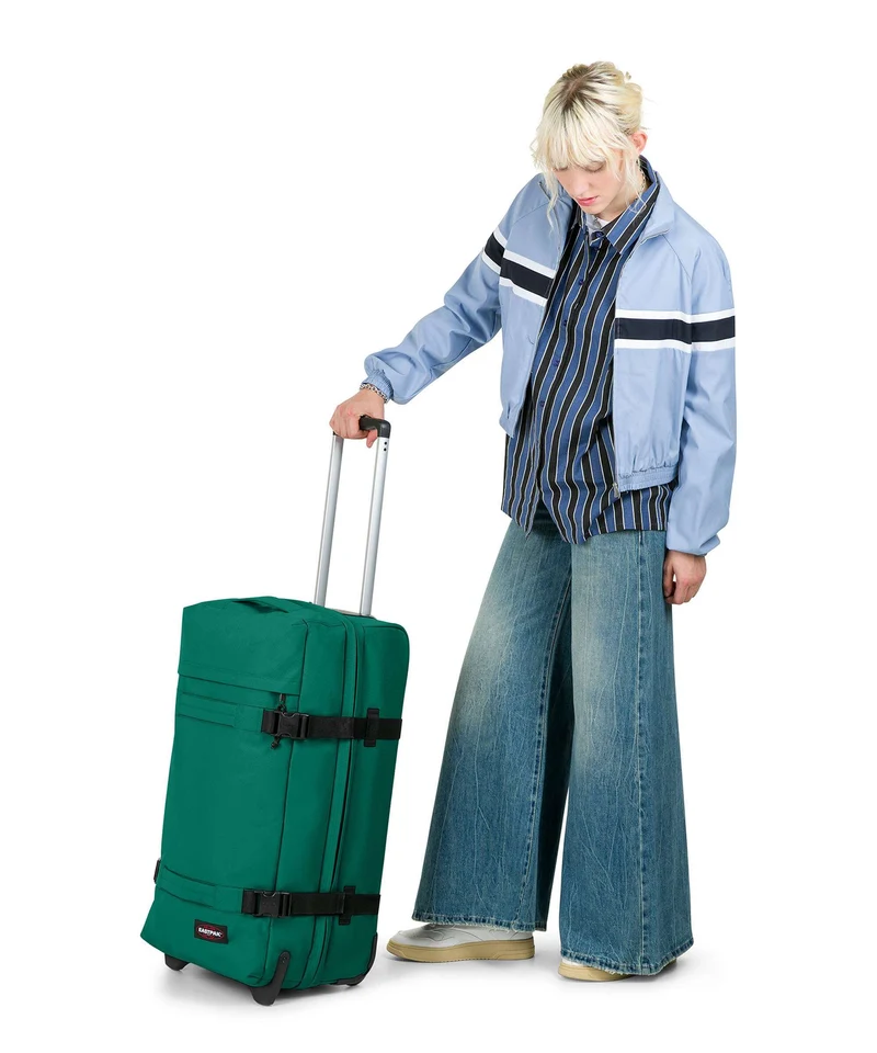 Eastpak Transit'R M Bolso de viaje con ruedas pineneedle green