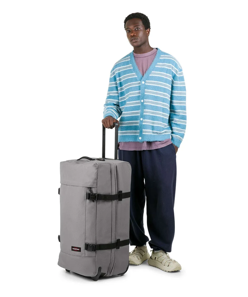 Eastpak Tranverz L Bolso de viaje con ruedas pebble grey