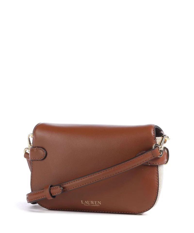 Lauren Ralph Lauren Blaike Small Bandolera natural/buff canvas/lauren tan