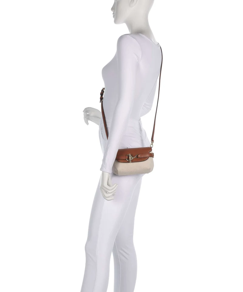 Lauren Ralph Lauren Blaike Small Bandolera natural/buff canvas/lauren tan