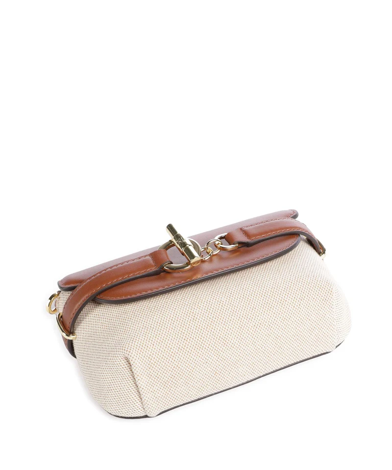 Lauren Ralph Lauren Blaike Small Bandolera natural/buff canvas/lauren tan