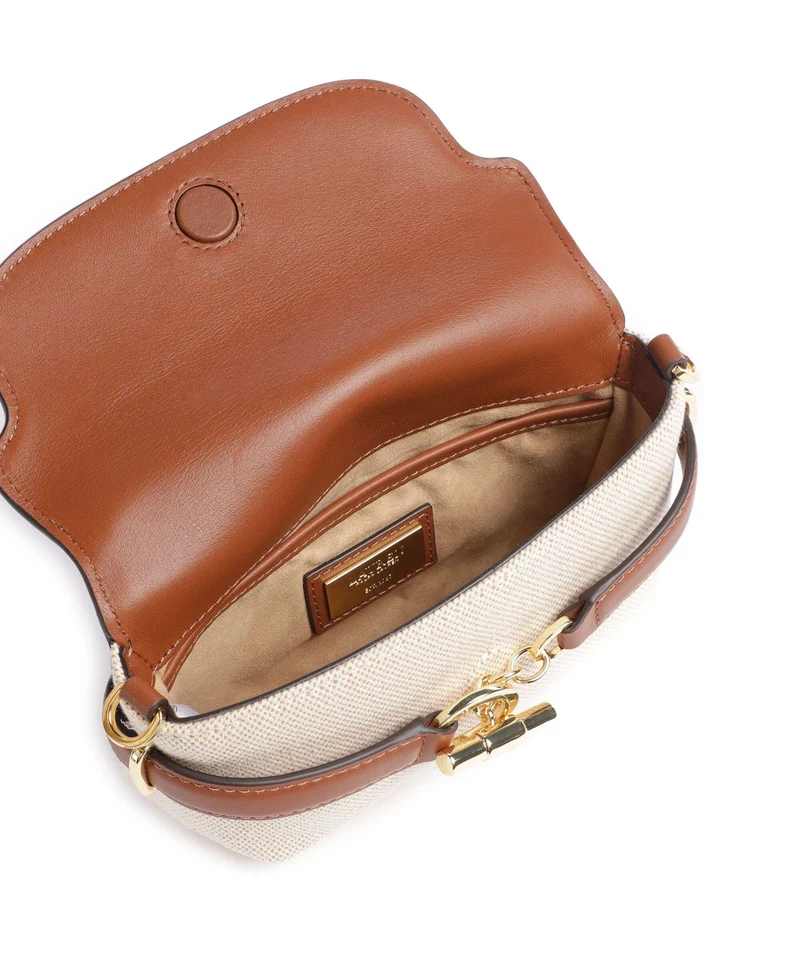 Lauren Ralph Lauren Blaike Small Bandolera natural/buff canvas/lauren tan