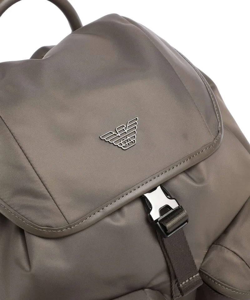 Emporio Armani Recycled Nylon Mochila major brown