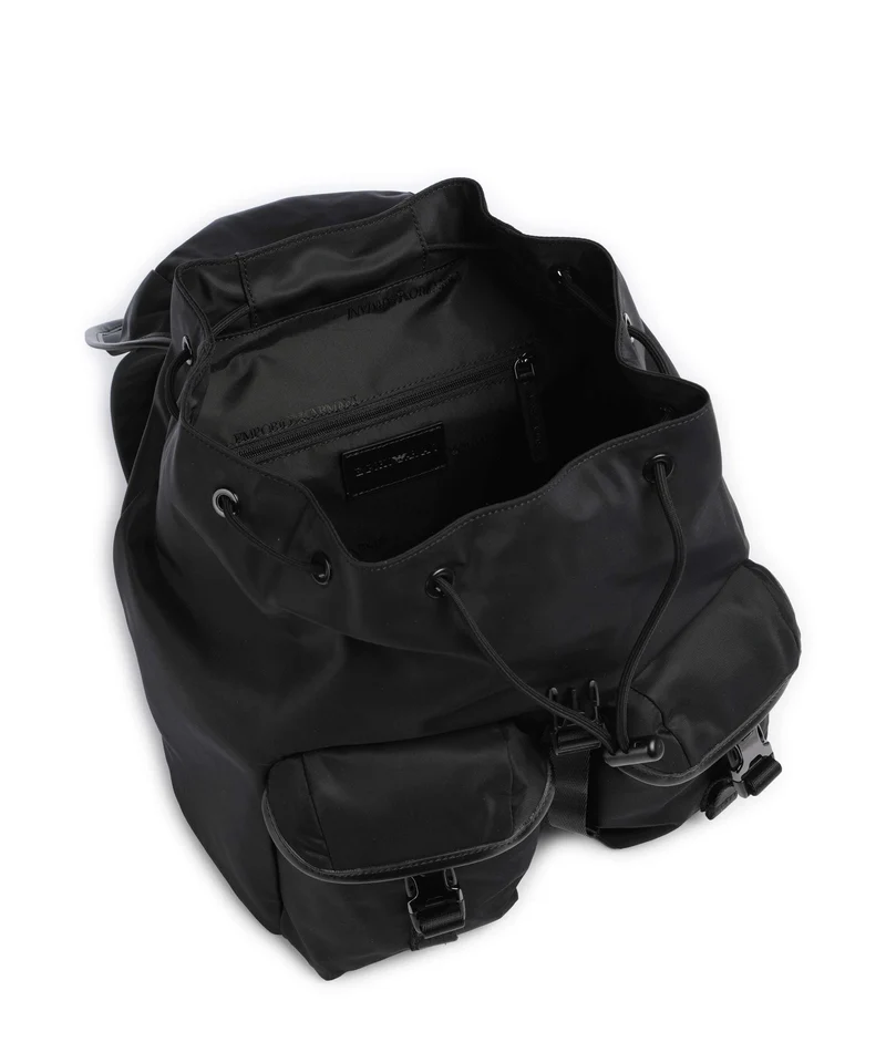 Emporio Armani Recycled Nylon Mochila black beauty