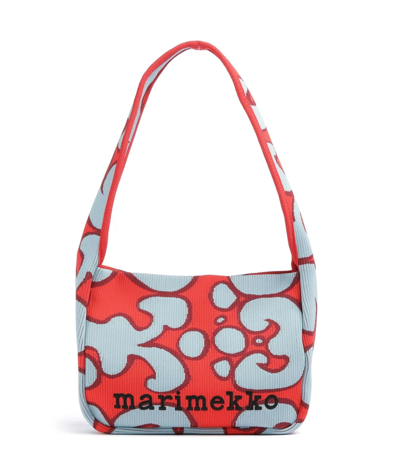 Marimekko Knitted Keidas Bolso de hombro light blue/red