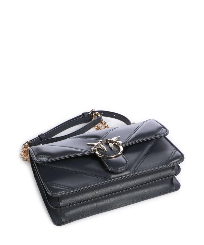 Pinko Love One Mini Bolso de hombro grigio asfalto/oro mordore