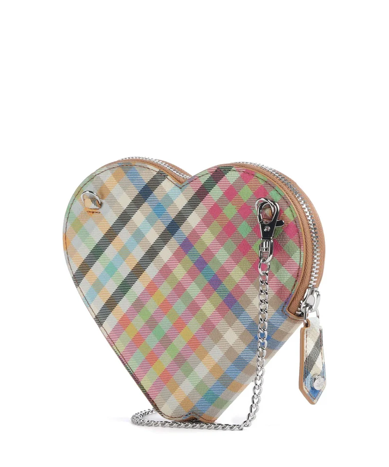 Vivienne Westwood Heart Buccia D'Arancia Bandolera heather plaid