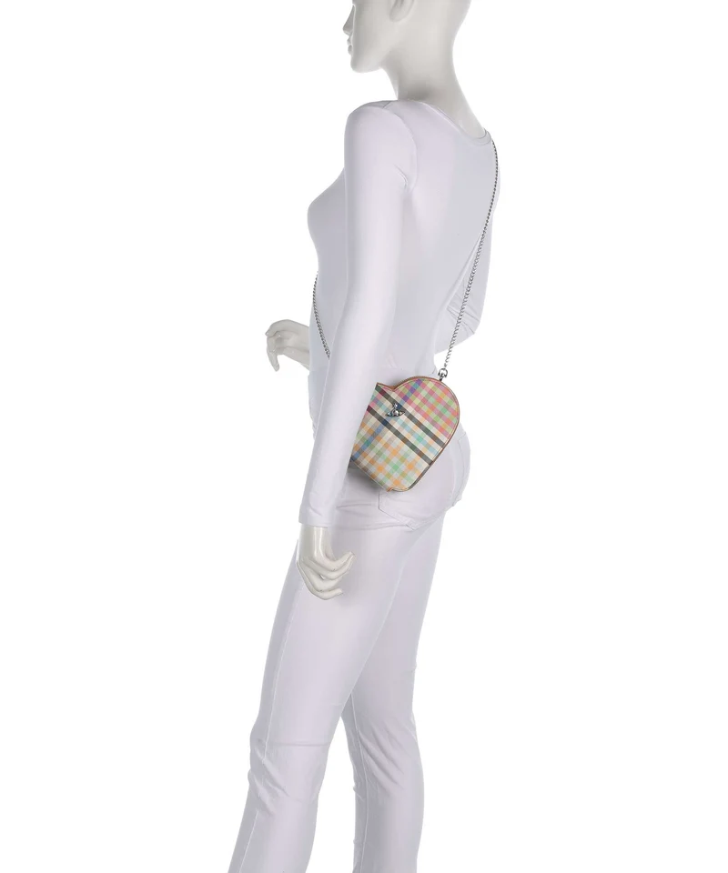 Vivienne Westwood Heart Buccia D'Arancia Bandolera heather plaid